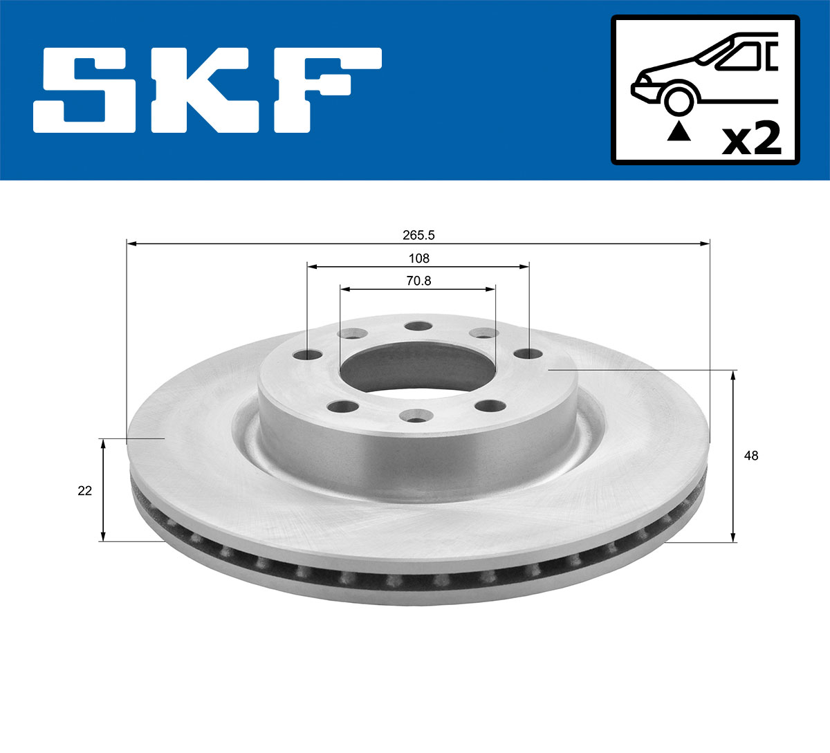 Disco de freno SKF VKBD 80113 V2