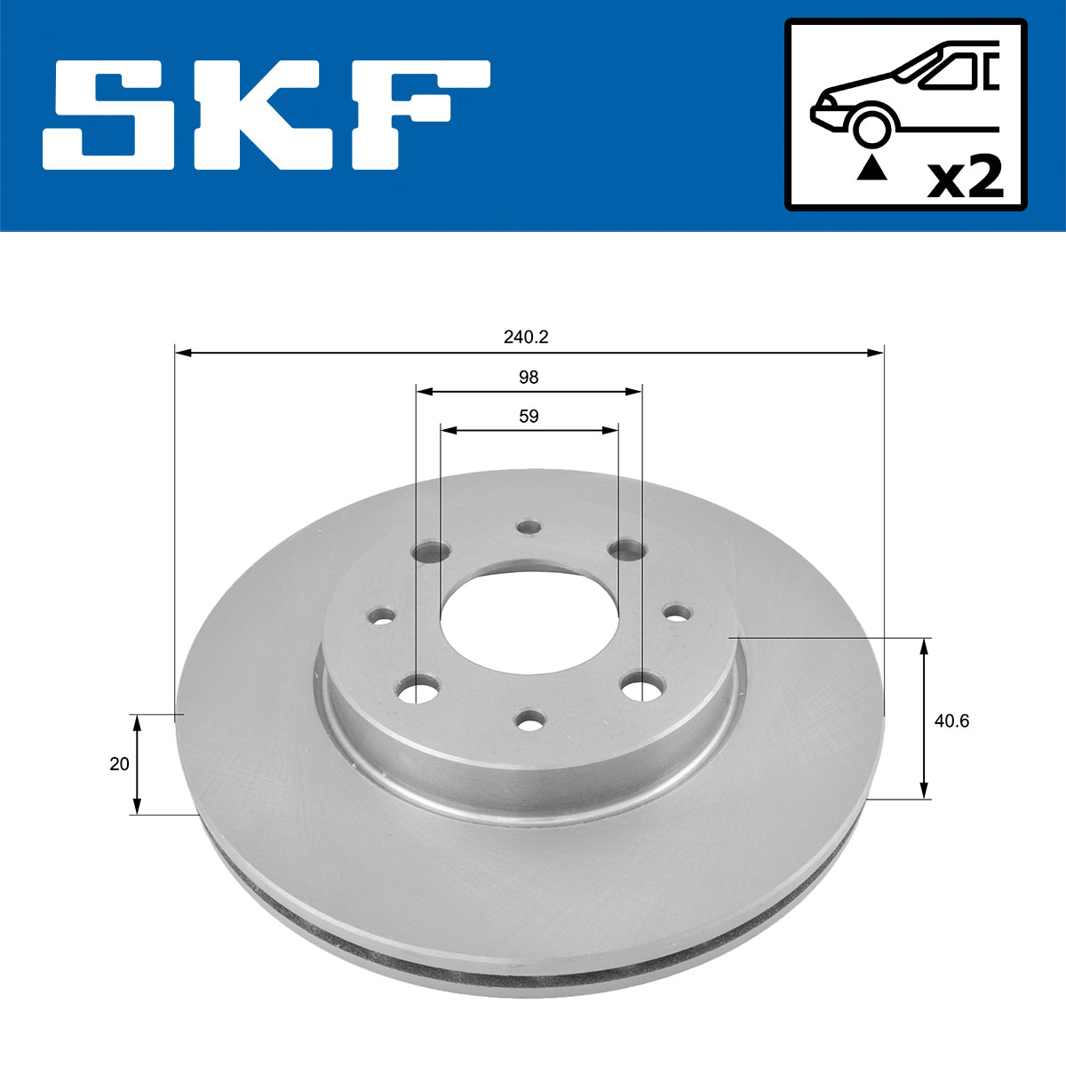 Disco de freno SKF VKBD 80175 V2