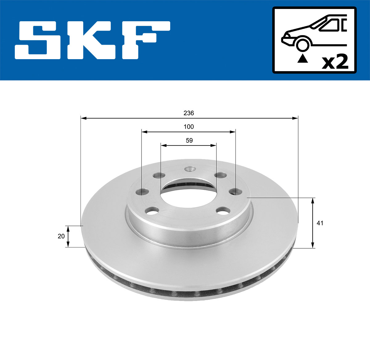 Disco de freno SKF VKBD 80250 V2