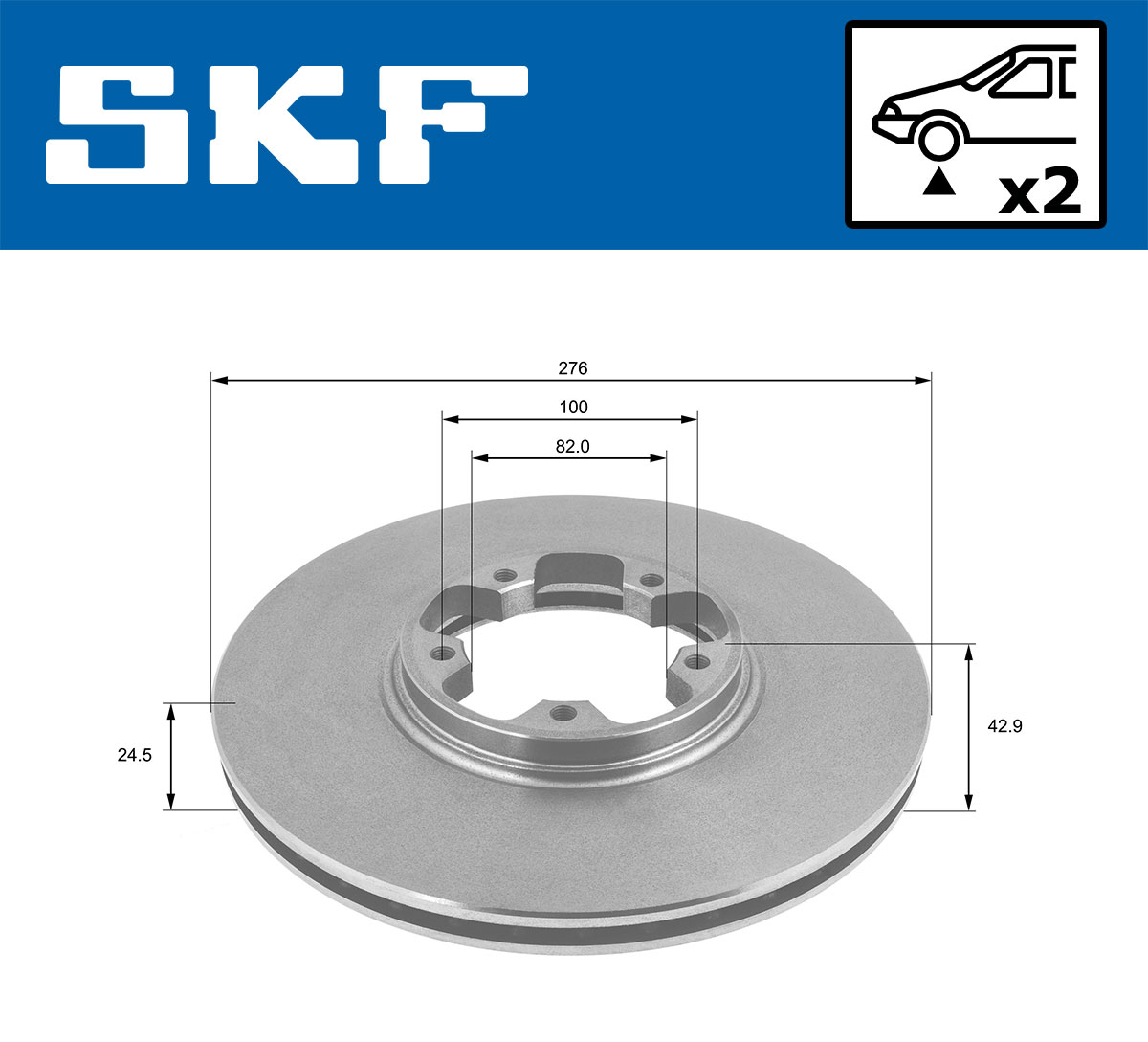 Disco de freno SKF VKBD 80255 V2