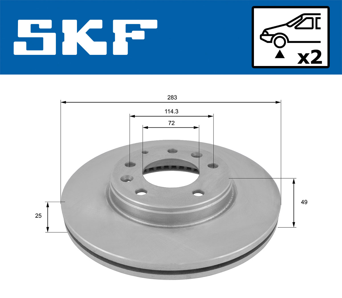Disco de freno SKF VKBD 80275 V2