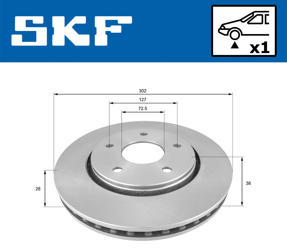 Disco de freno SKF VKBD 80312 V1