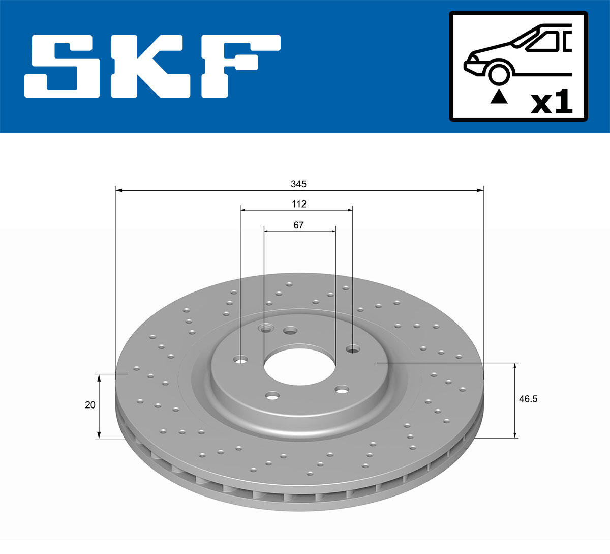 Disco de freno SKF VKBD 80443 V1
