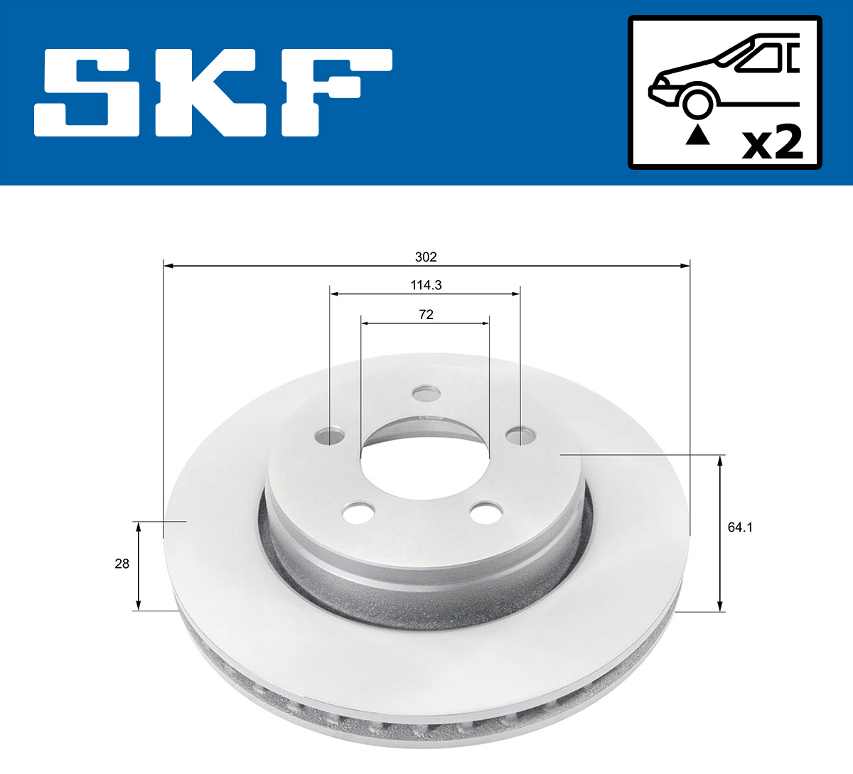 Disco de freno SKF VKBD 80313 V2