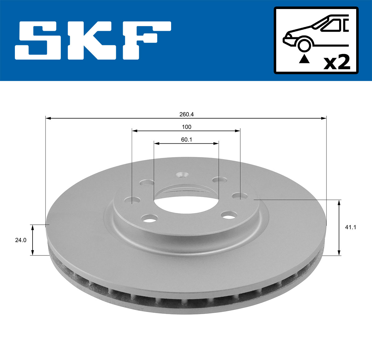 Disco de freno SKF VKBD 80324 V2