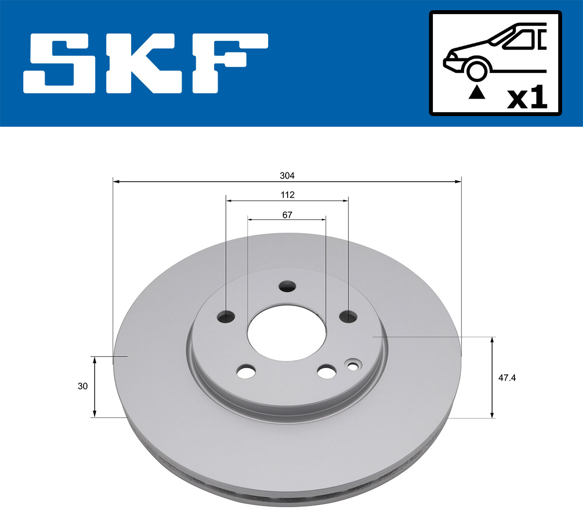 Disco de freno SKF VKBD 80668 V1