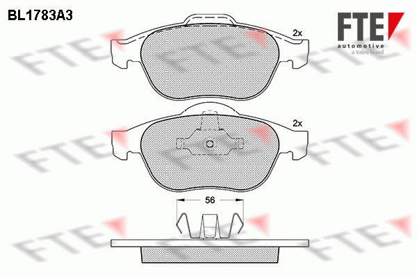 Brake Pad Set, disc brake FTE BL1783A3