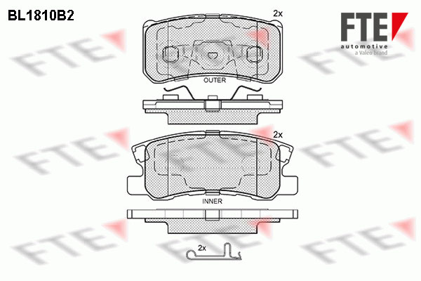 Brake Pad Set, disc brake FTE BL1810B2
