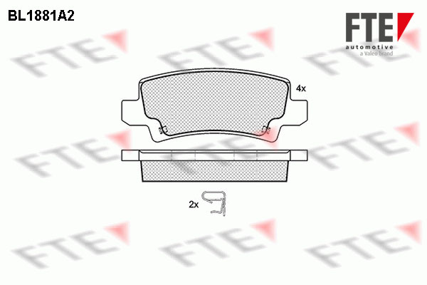 Brake Pad Set, disc brake FTE BL1881A2