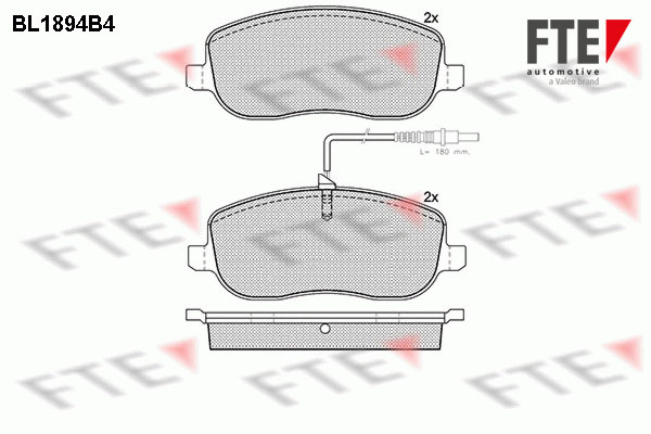 Brake Pad Set, disc brake FTE BL1894B4