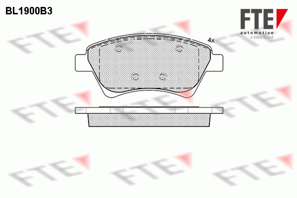 Brake Pad Set, disc brake FTE BL1900B3
