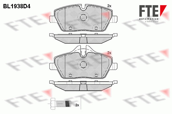 Brake Pad Set, disc brake FTE BL1938D4