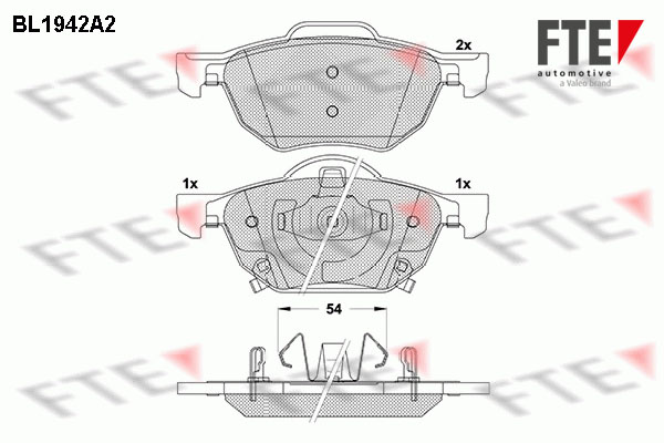 Brake Pad Set, disc brake FTE BL1942A2