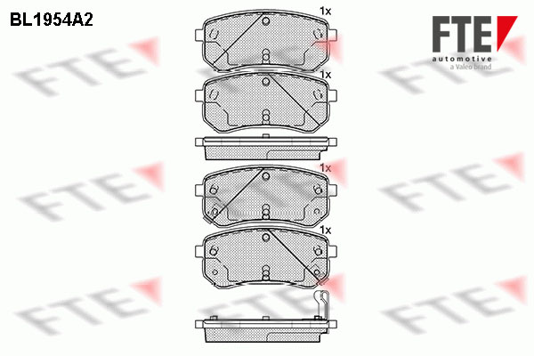 Brake Pad Set, disc brake FTE BL1954A2
