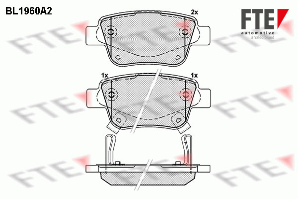Brake Pad Set, disc brake FTE BL1960A2