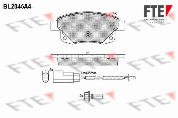 Brake Pad Set, disc brake FTE BL2045A4