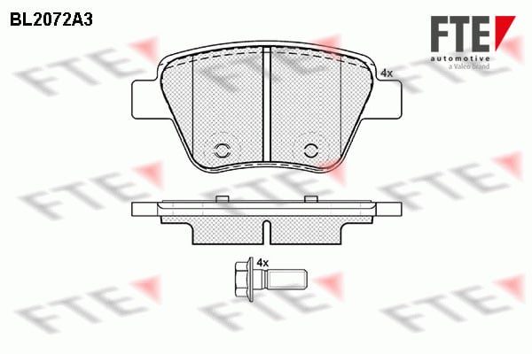 Brake Pad Set, disc brake FTE BL2072A3