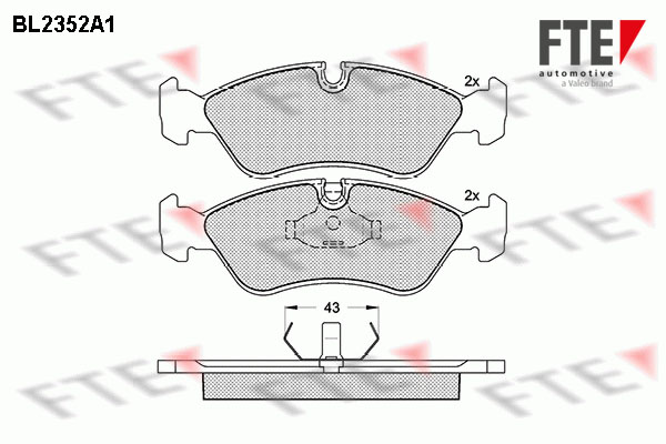 Brake Pad Set, disc brake FTE BL2352A1