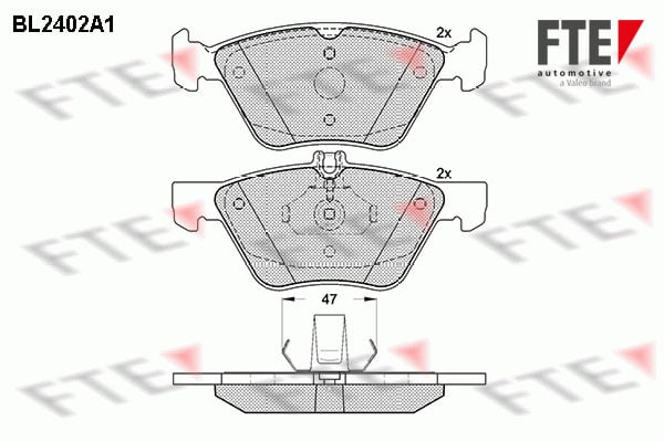 Brake Pad Set, disc brake FTE BL2402A1