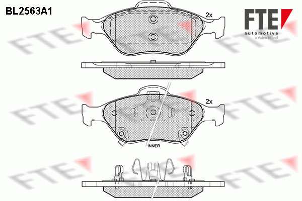 Brake Pad Set, disc brake FTE BL2563A1