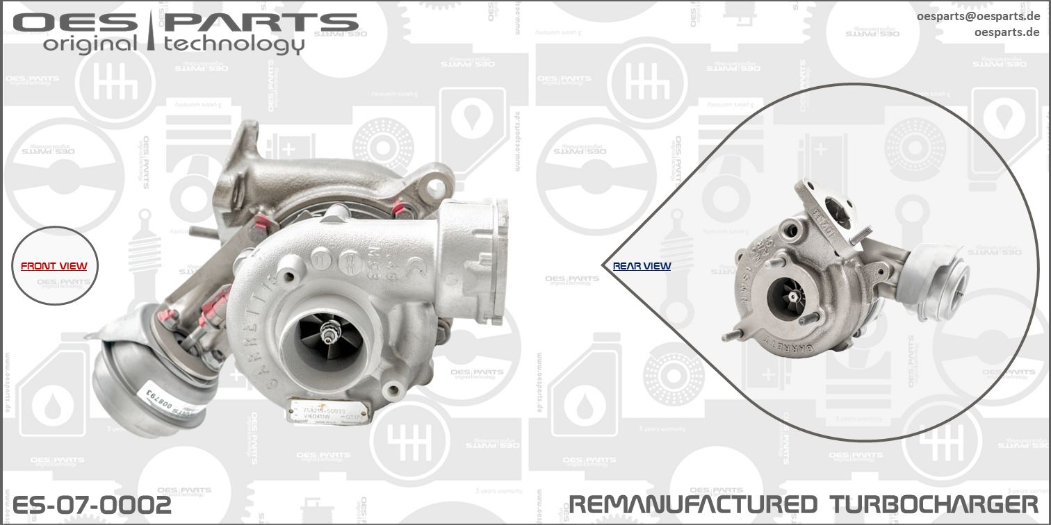 Turbocharger OES PARTS ES-07-0002