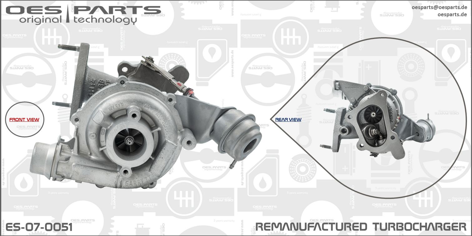 Turbocharger OES PARTS ES-07-0051