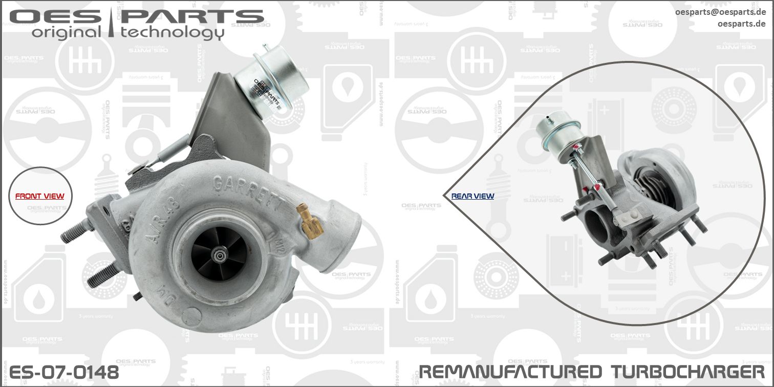 Turbocharger OES PARTS ES-07-0148
