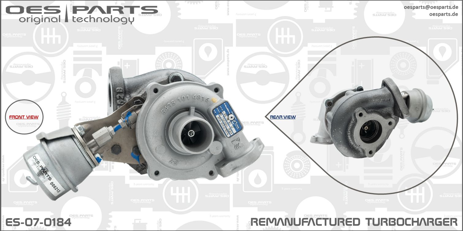 Turbocharger OES PARTS ES-07-0184