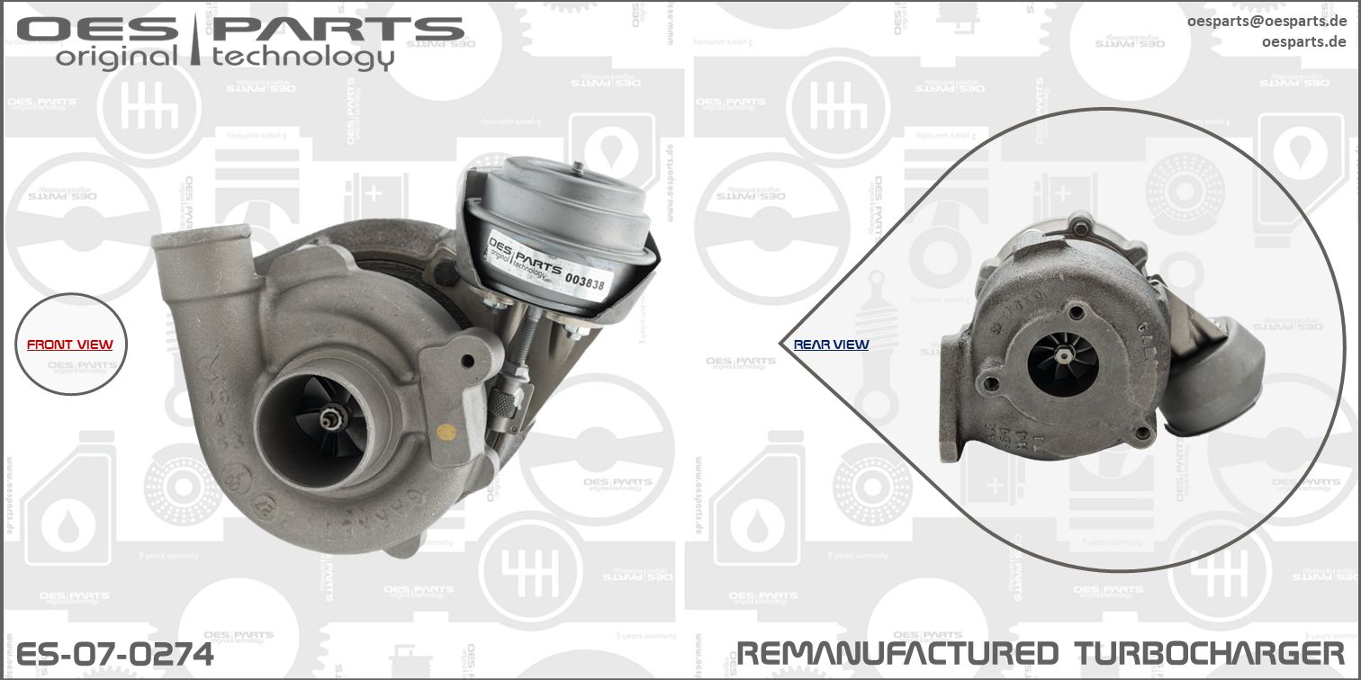 Turbocharger OES PARTS ES-07-0274