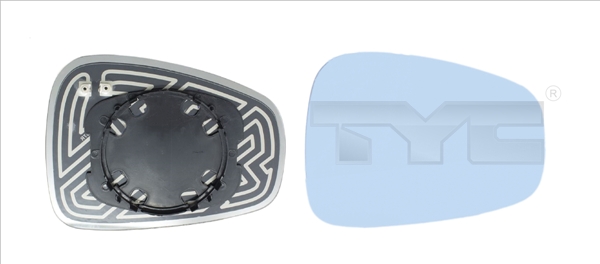 Mirror Glass, outside mirror TYC 301-0029-1