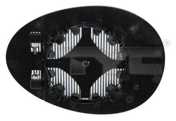 Mirror Glass, outside mirror TYC 322-0006-1