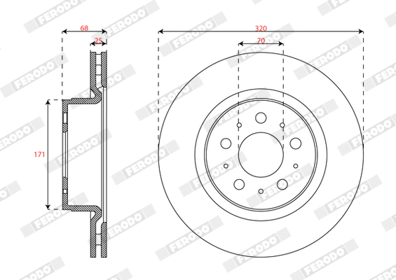Brake Disc FERODO DDF3015C