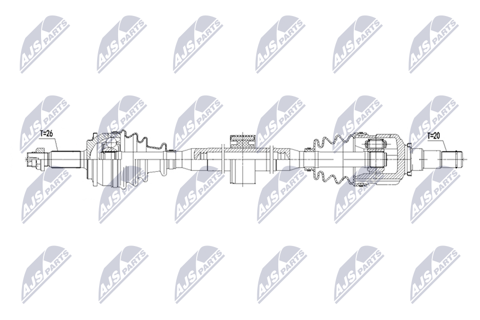 Wał napędowy NTY NPW-TY-231
