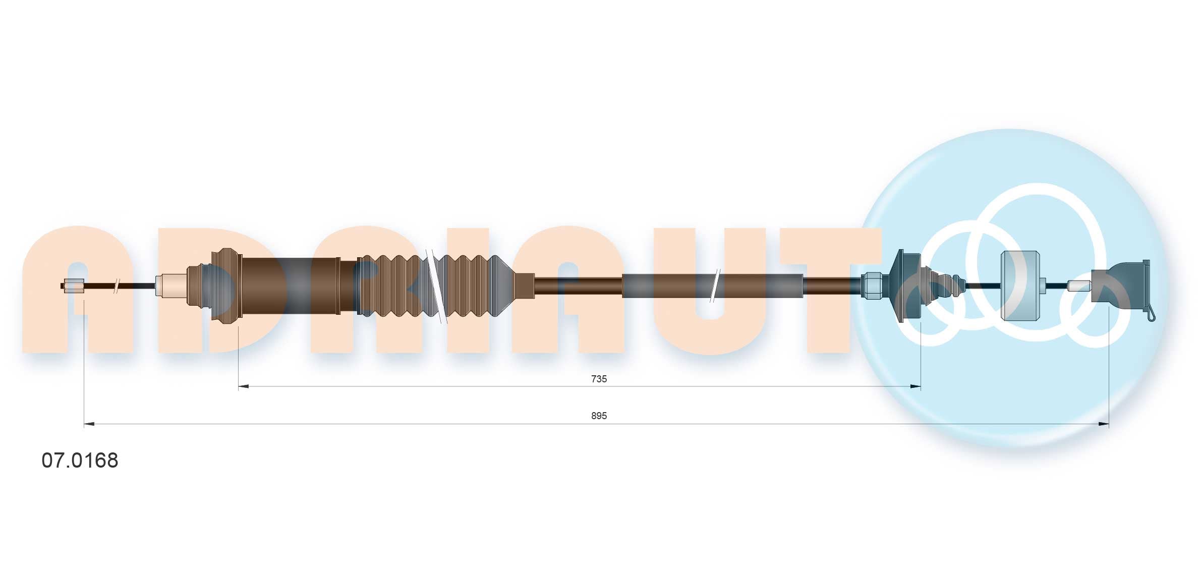 Clutch Cable ADRIAUTO 07.0168