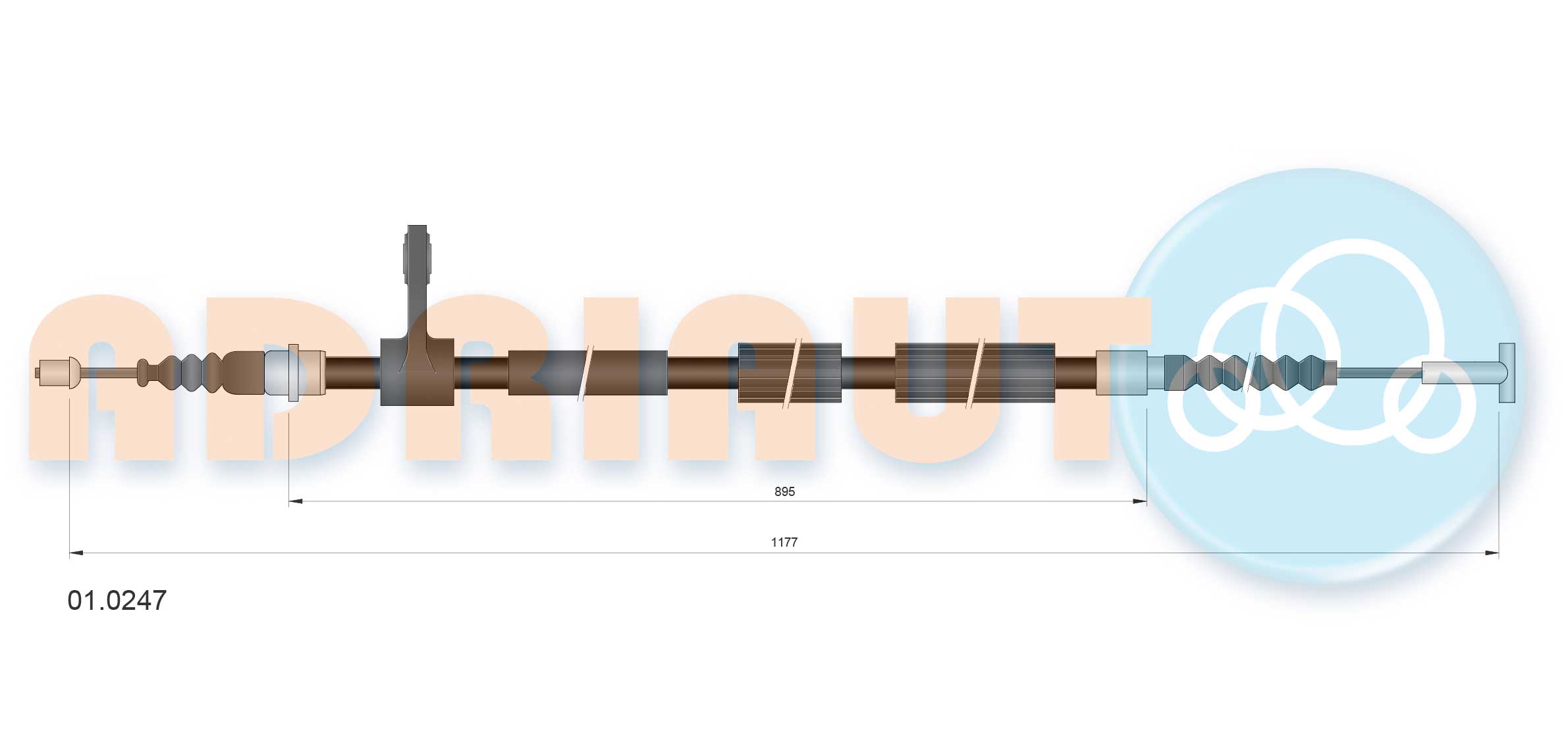 Cable, parking brake ADRIAUTO 01.0247