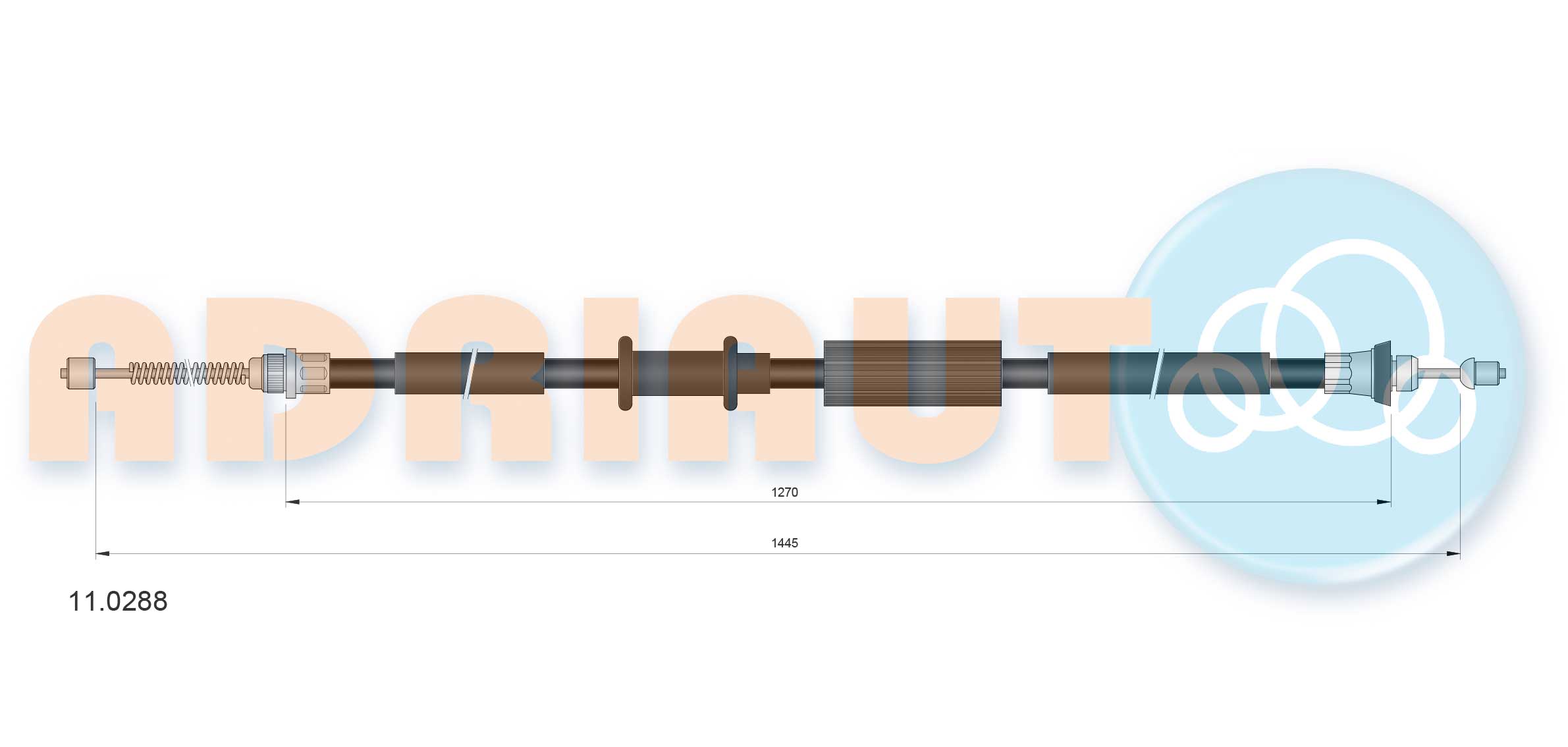 Cable, parking brake ADRIAUTO 11.0288