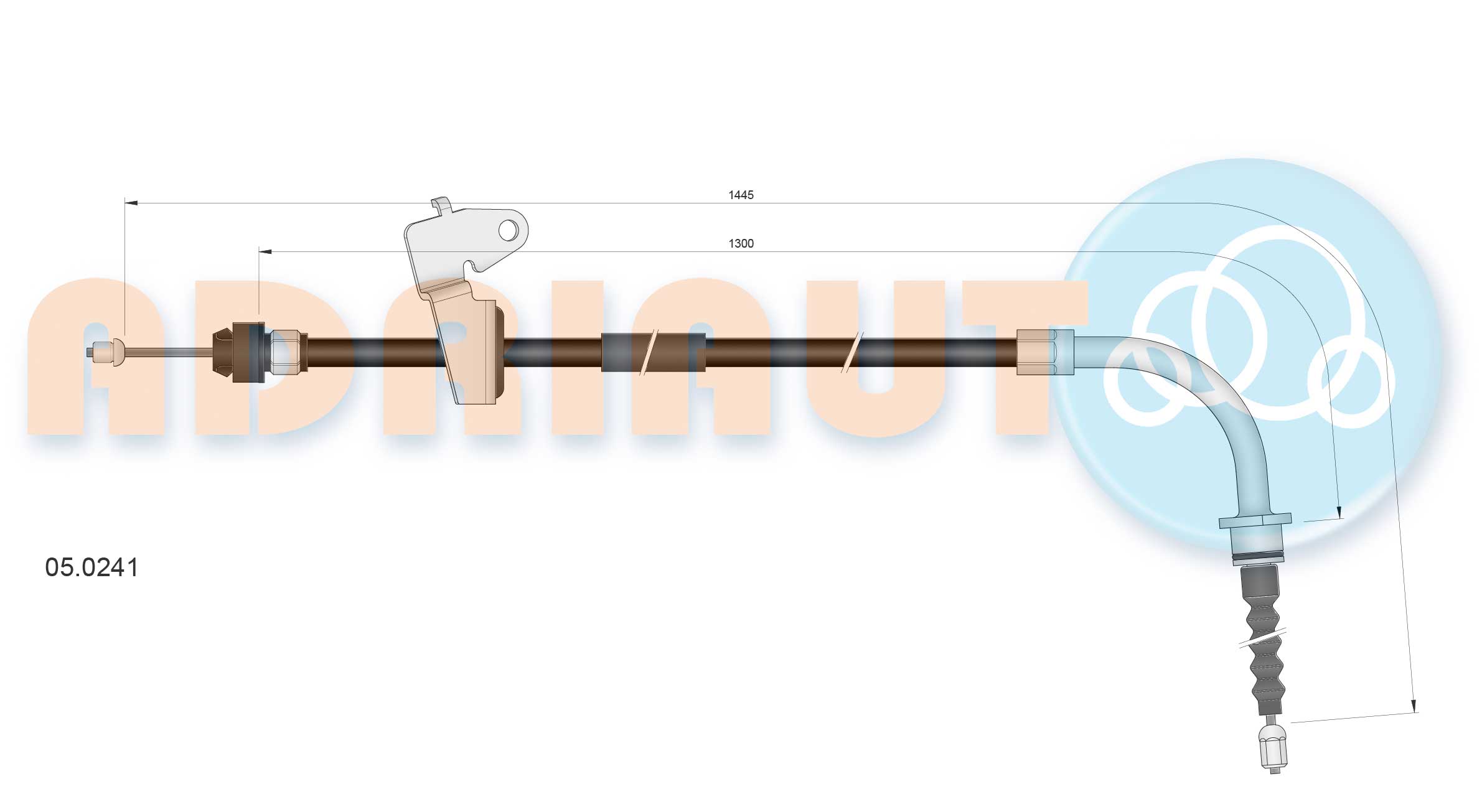 Cable, parking brake ADRIAUTO 05.0241