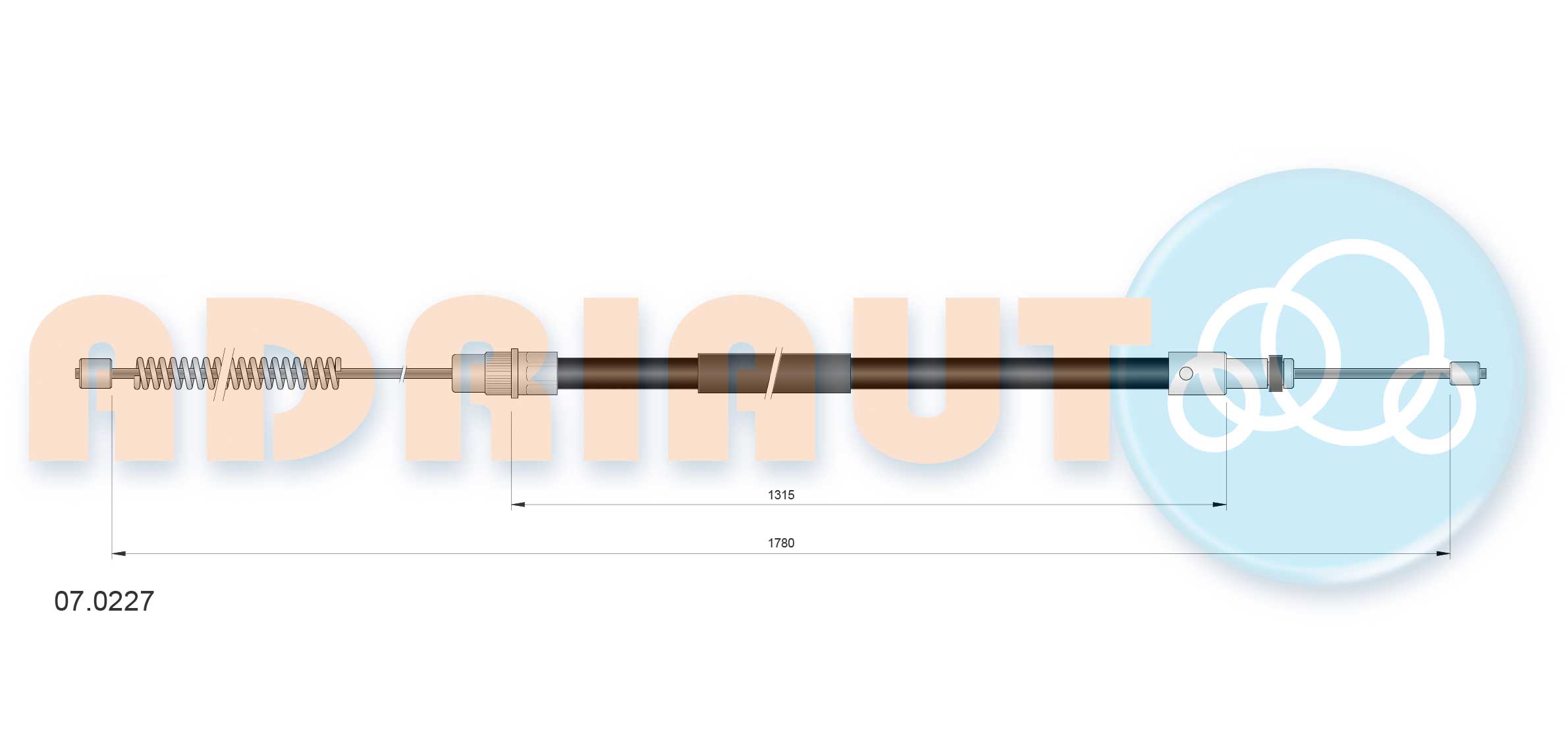 Cable, parking brake ADRIAUTO 07.0227