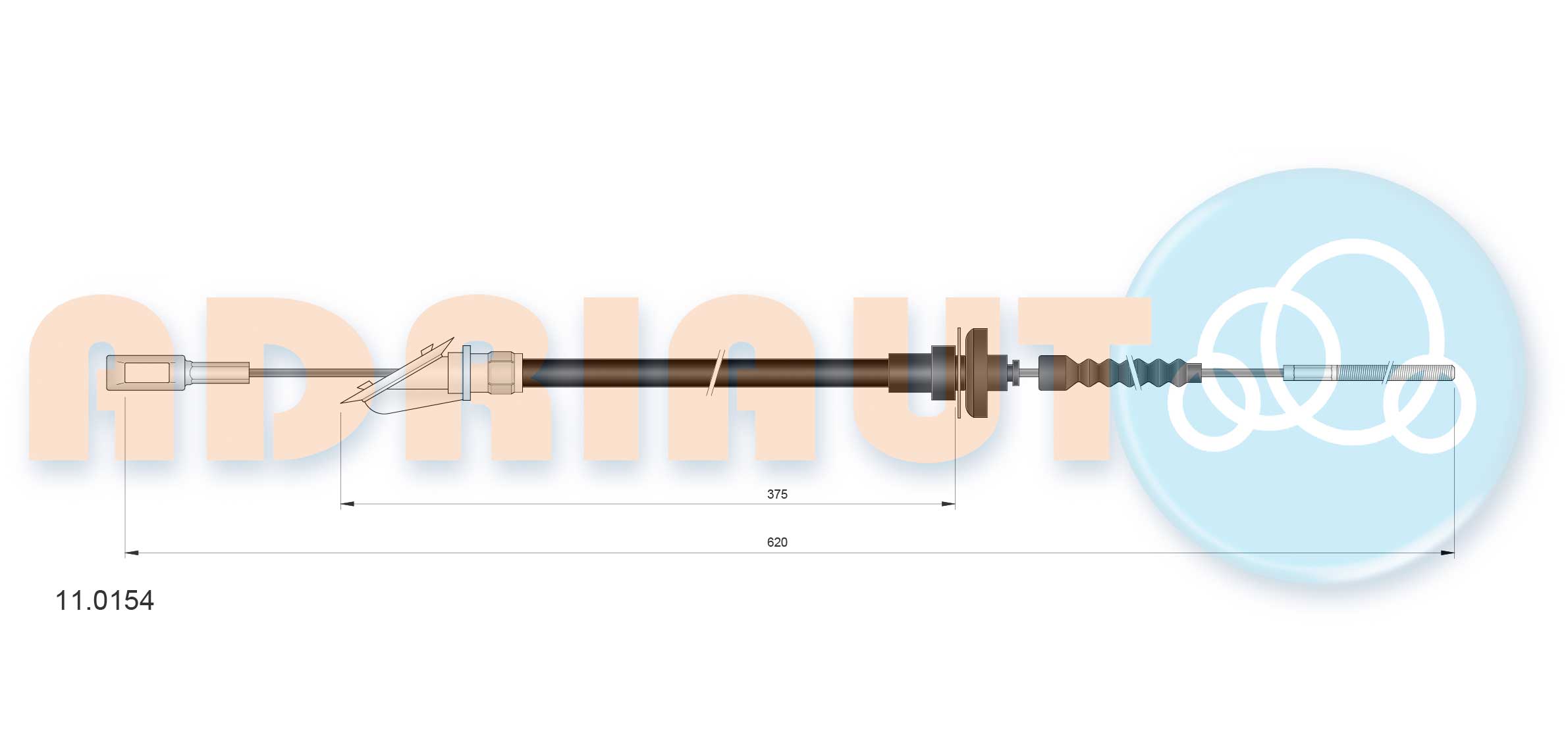 Clutch Cable ADRIAUTO 11.0154