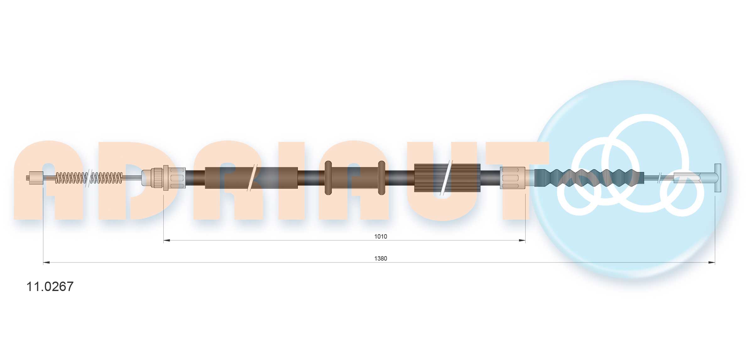 Cable, parking brake ADRIAUTO 11.0267