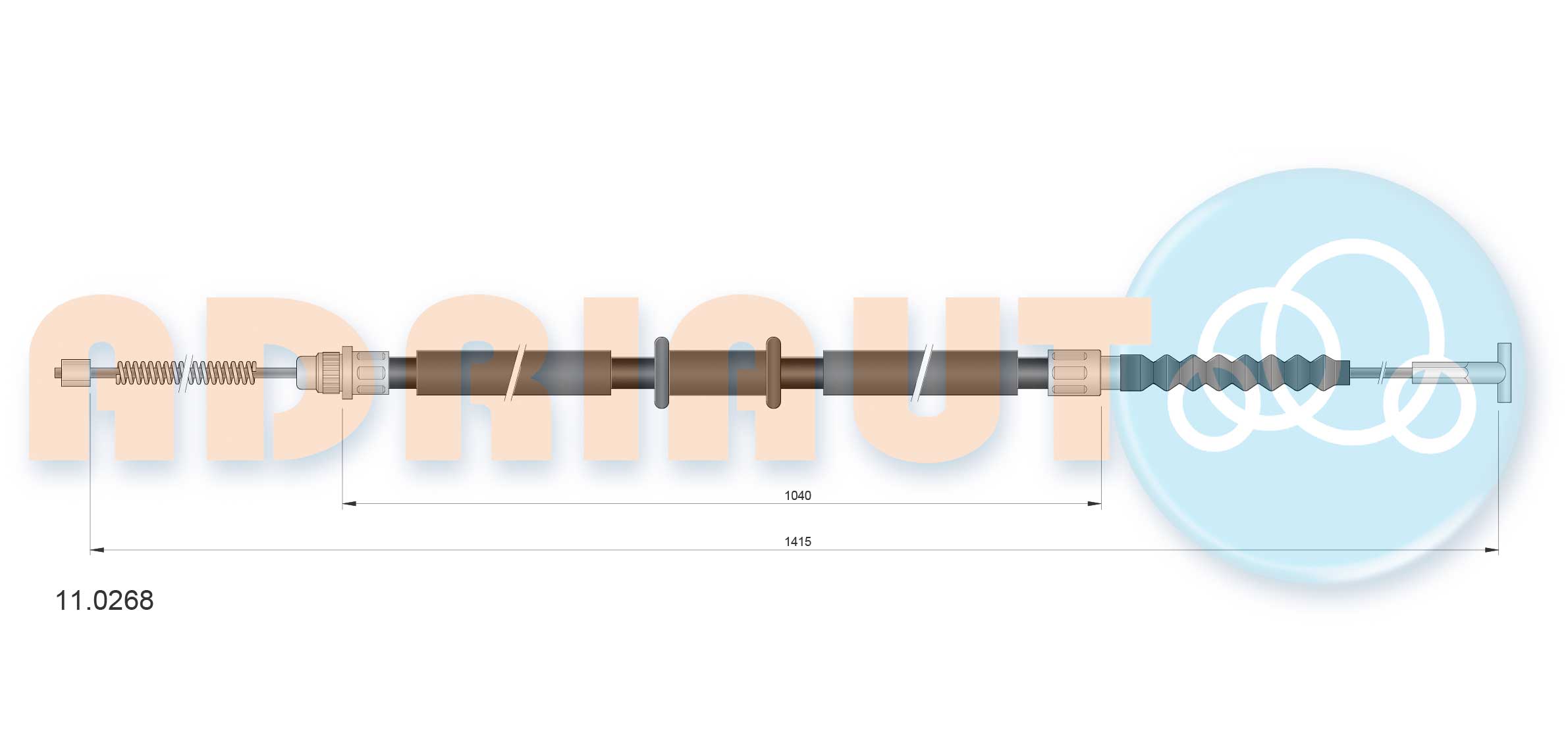 Cable, parking brake ADRIAUTO 11.0268