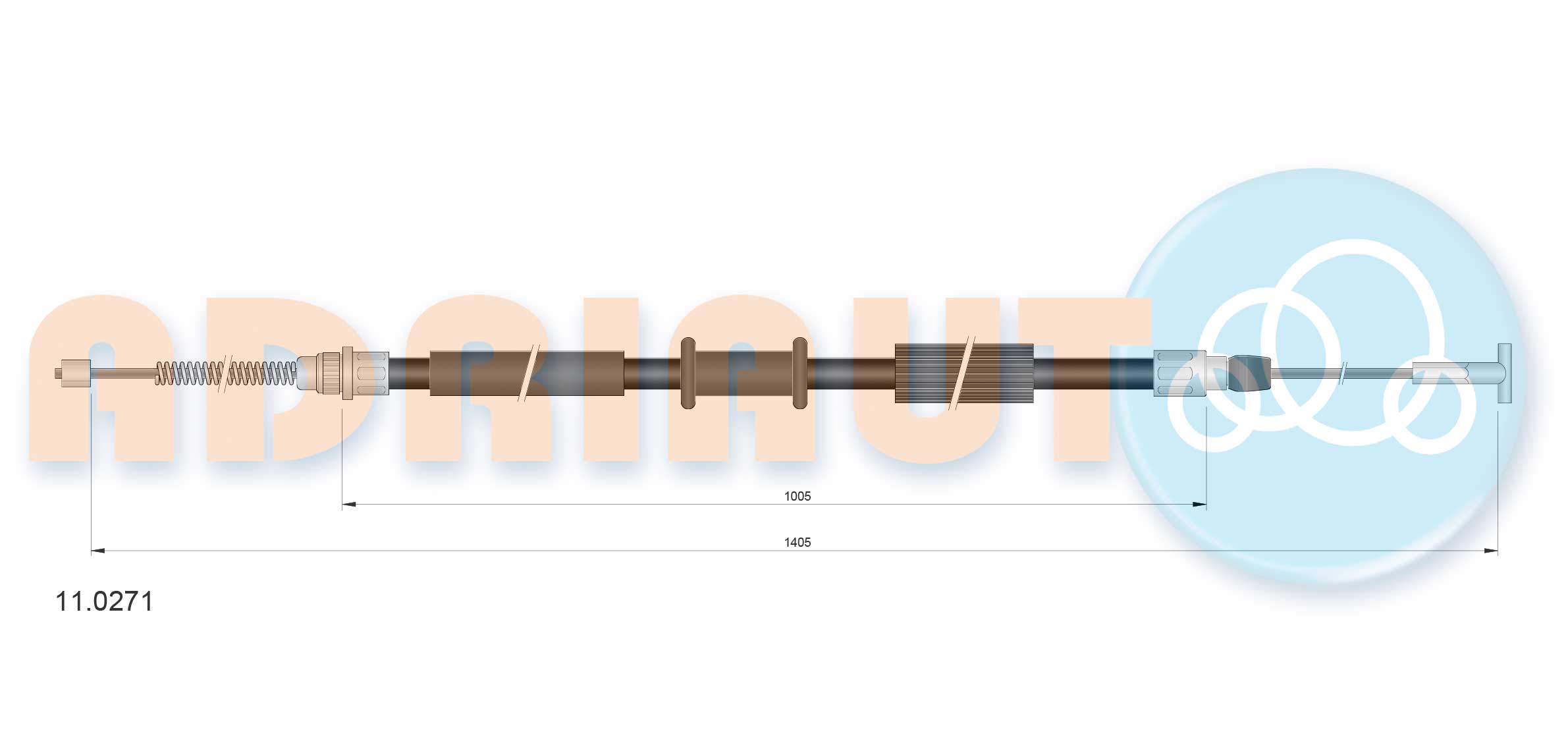 Cable, parking brake ADRIAUTO 11.0271