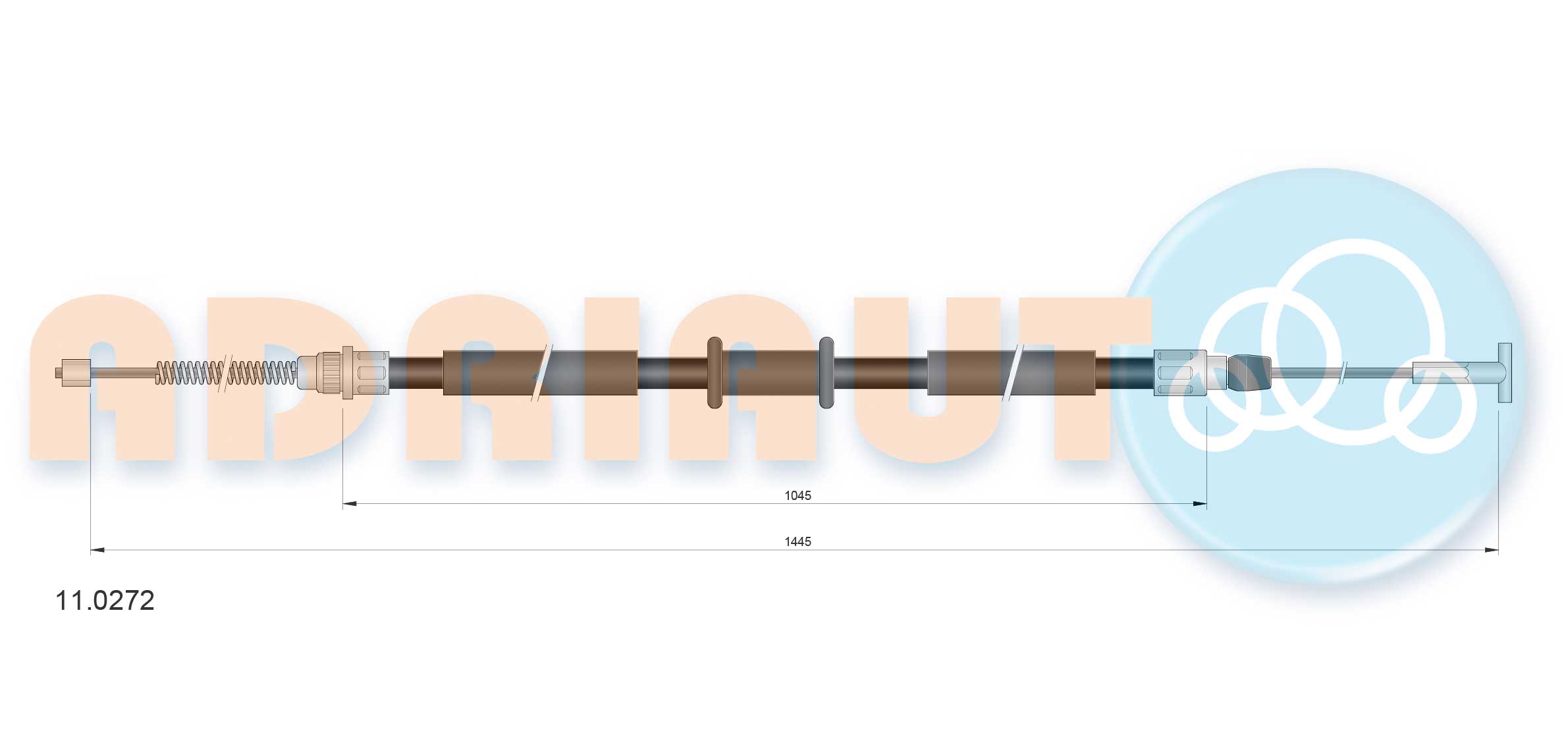Cable, parking brake ADRIAUTO 11.0272
