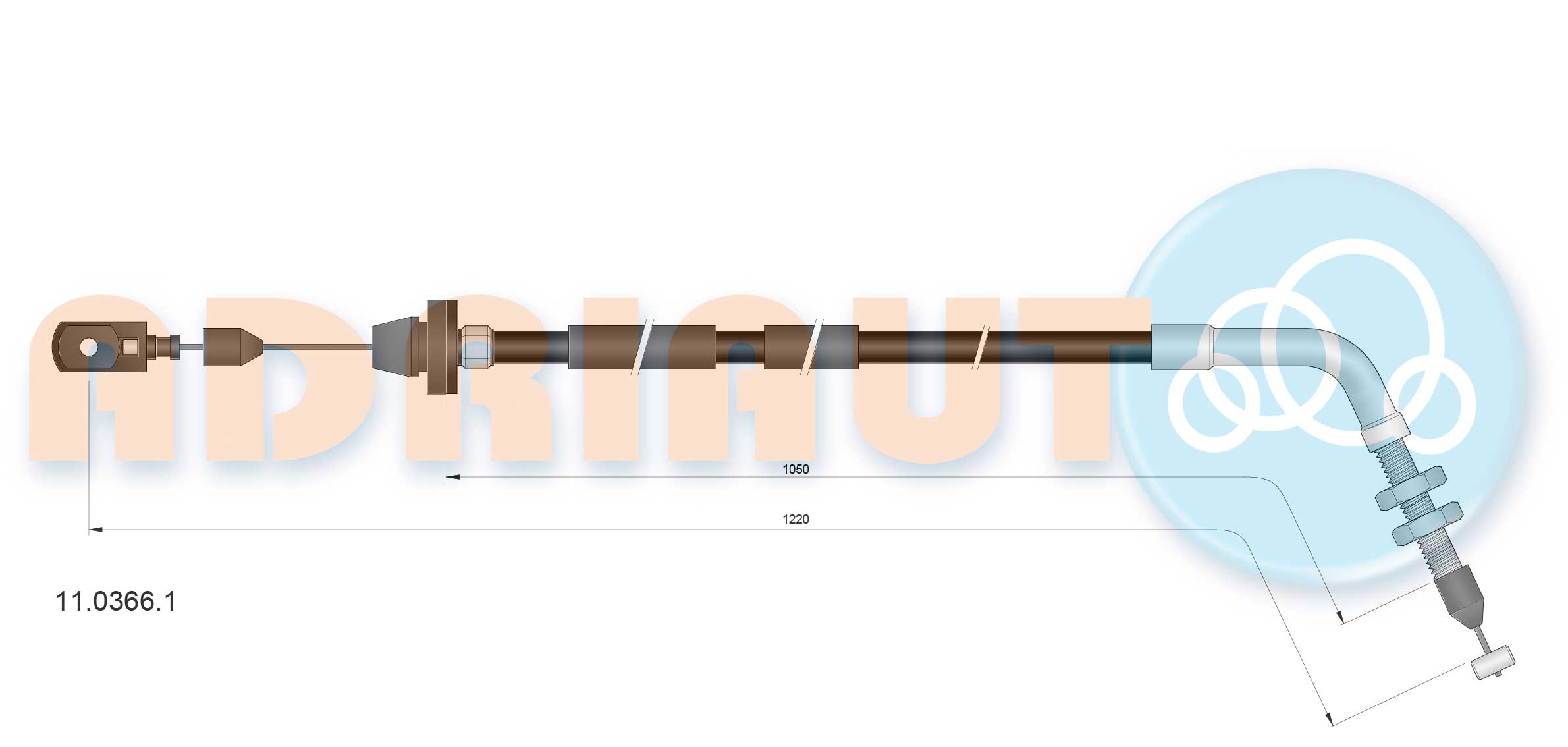 Accelerator Cable ADRIAUTO 11.0366.1