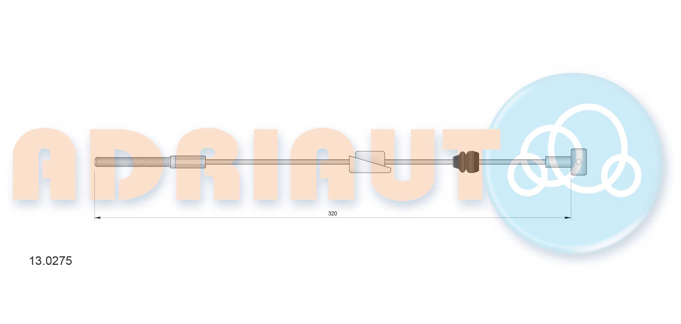 Cable, parking brake ADRIAUTO 13.0275