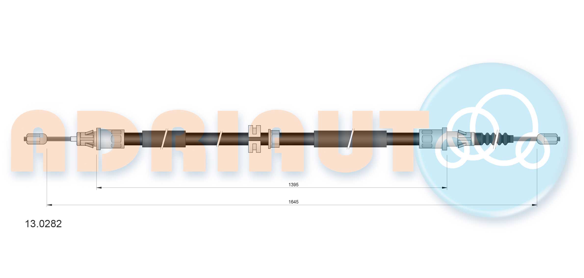 Cable, parking brake ADRIAUTO 13.0282