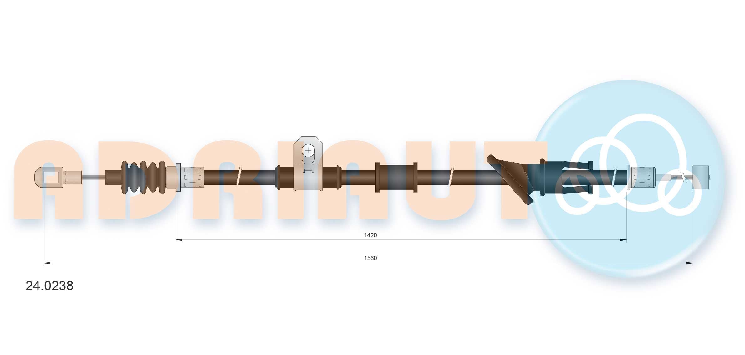 Cable, parking brake ADRIAUTO 24.0238