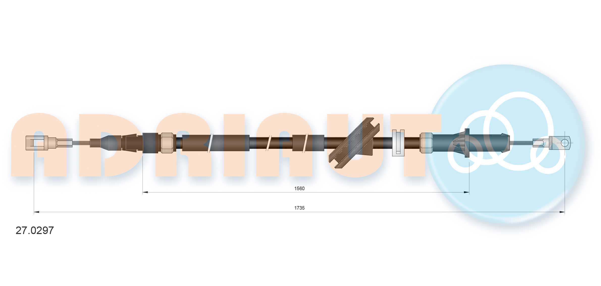 Cable, parking brake ADRIAUTO 27.0297