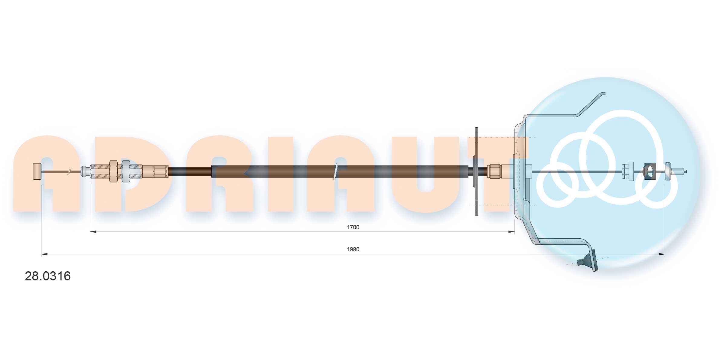 Accelerator Cable ADRIAUTO 28.0316