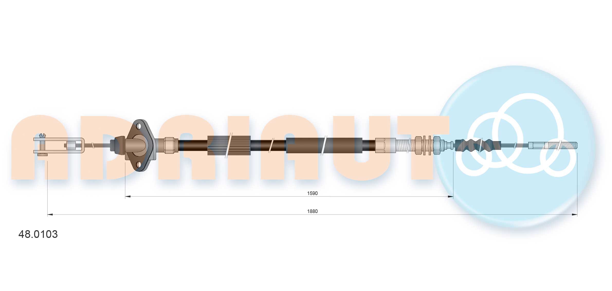 Clutch Cable ADRIAUTO 48.0103